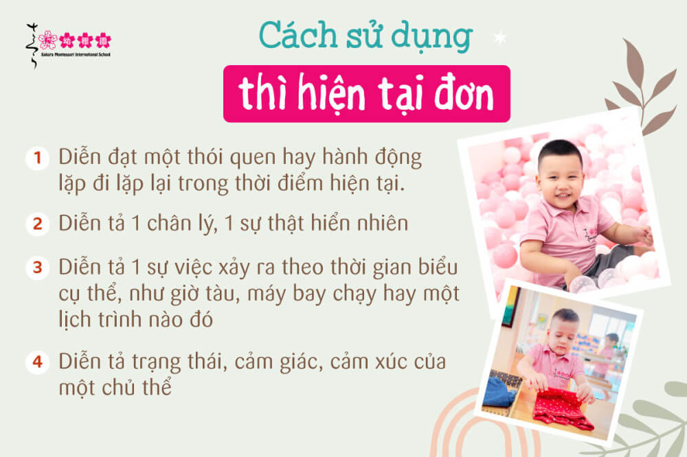 Thường xuyên cho trẻ dùng thì hiện tại đơn trong 4 cách sử dụng phổ biến (Ảnh: Nguồn Sakura)