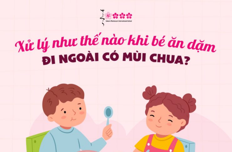 Bé ăn dặm đi ngoài có mùi chua