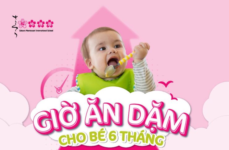giờ ăn dặm cho bé 6 tháng