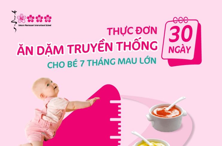 ăn dặm truyền thống cho bé 7 tháng