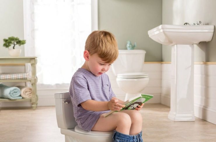 Cha mẹ giúp bé làm quen với việc tự đi vệ sinh gián tiếp qua tranh ảnh