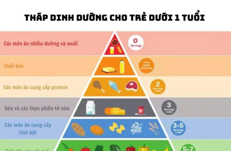 Tháp dinh dưỡng là công cụ trực quan giúp cha mẹ xây dựng bữa ăn cân bằng cho bé