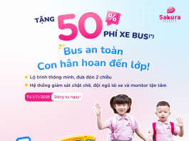 TẶNG 50% PHÍ XE BUS – BUS AN TOÀN, CON HÂN HOAN ĐẾN LỚP!