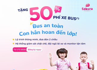 TẶNG 50% PHÍ XE BUS – BUS AN TOÀN, CON HÂN HOAN ĐẾN LỚP!