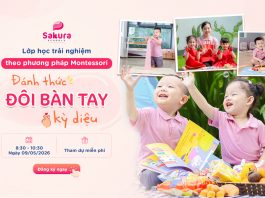 Trải nghiệm miễn phí lớp học Montessori “Đánh thức đôi bàn tay kỳ diệu”
